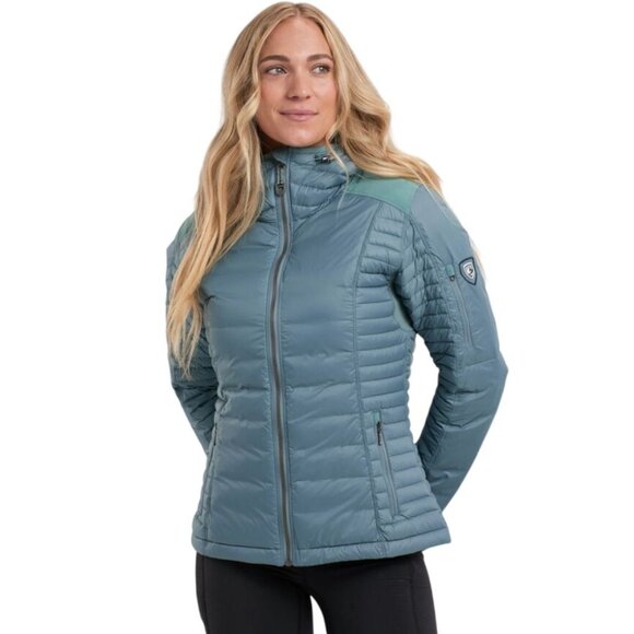 Kuhl Spyfire Jacket Thermal  800 goose down W's L Gray Puffer MSRP$259 - Picture 14 of 17